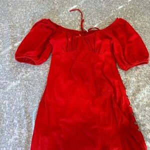 Free People Vibrant Red Dress